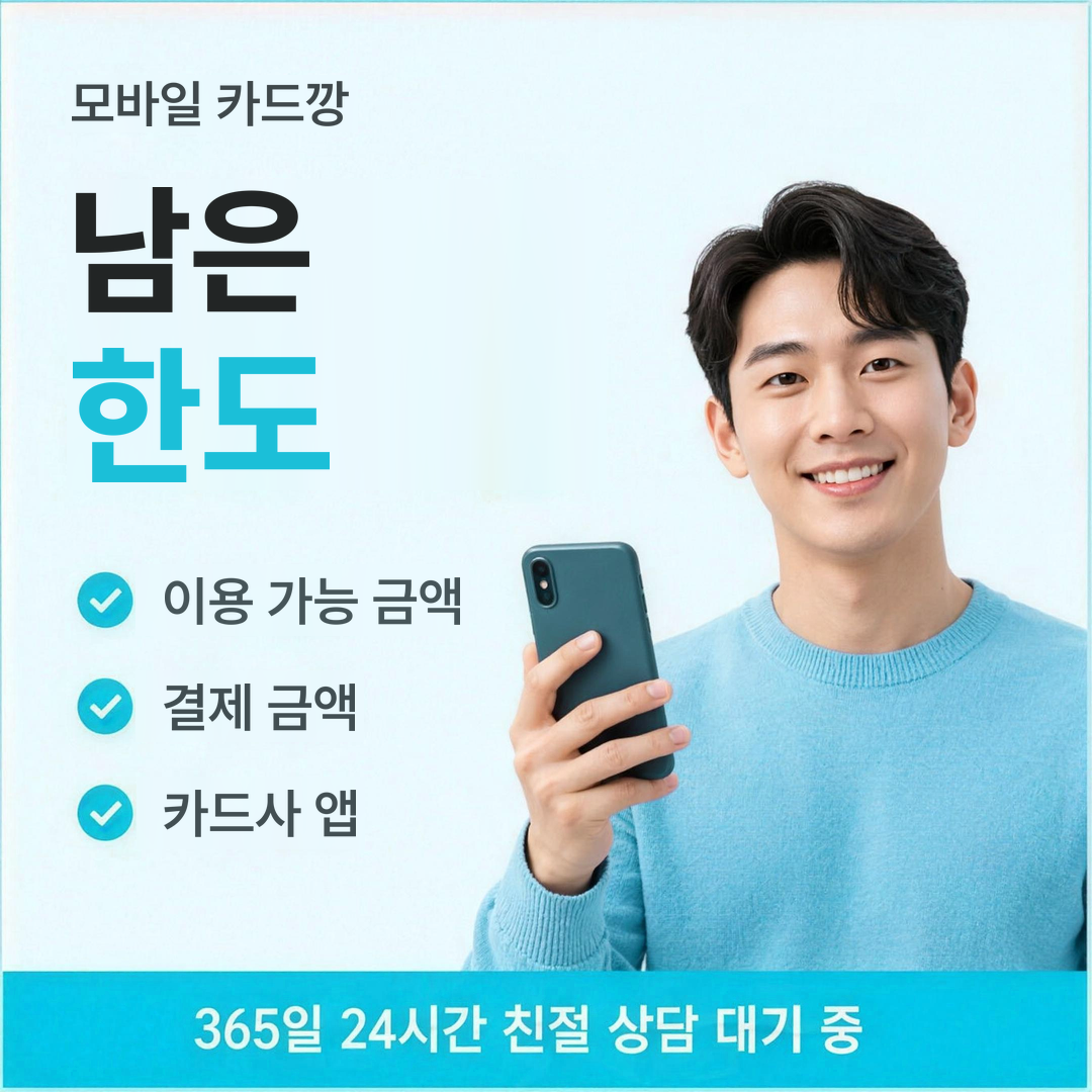 다음머니 모바일 카드깡 남은 한도 안내